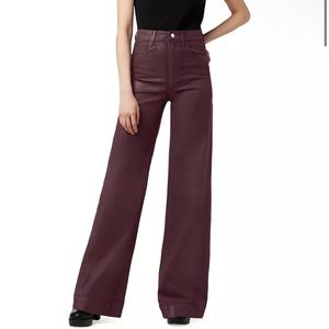 JOE’S JEANS Brown Mia High-Rise Stretch Coated Wide-Leg Jeans NWT SIZE‎ 32